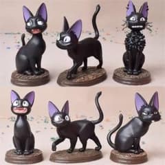 新品 黒猫 フィギュア 6体セット ジジ 魔女の宅急便 ジブリ