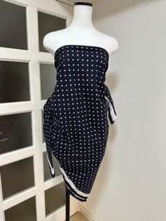 COMME des GARCONSドット柄 大判ストール ネイビー - メルカリ