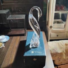 ドームナンシー。クリスタル 白鳥 彫刻 フランス製 ドームナンシー。クリスタル 白鳥 彫刻 フランス製 - メルカリ