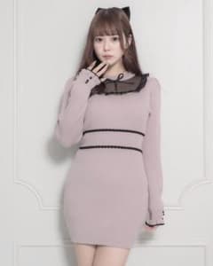 pium チュールフリルドーリーニットワンピース - メルカリ