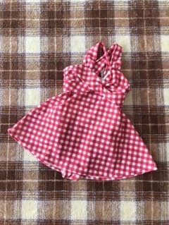 プティマイン＊赤チェック＊ワンピース水着＊新品のサムネイル