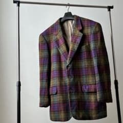 90s Calvin Klein オンワード樫山　 ウールプラッドジャケットのサムネイル