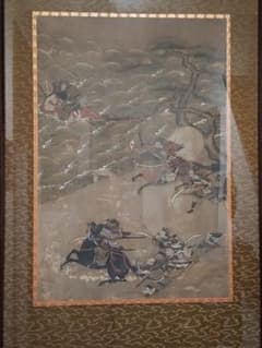 古画源平一ノ谷合戦圖額/江戸時代 - メルカリ