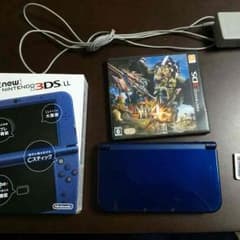 new任天堂3DSメタリックブルー＋モンハン4Gのサムネイル