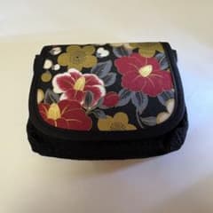 華金彩 鏡付ファスナー付ポーチ 花柄のサムネイル