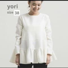人気⭐︎ヨリ yori ティアードストレッチブラウス ホワイト セレモニー 