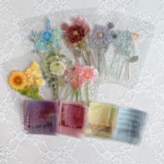 おすそ分け フレークシール デザインペーパー コラージュ 素材 cafe