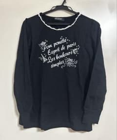 ナルミヤ　ポンポネット（Pomponette ） 長袖カットソー 黒　160のサムネイル