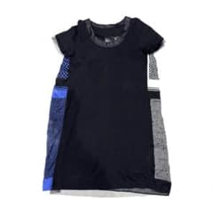 sacai サカイ 半袖ワンピース ひざ丈 バンダナ柄 黒 青 - メルカリ