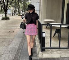 sheller チェック柄 ミニスカート ピンク　値下げはこれ以上は交渉次第のサムネイル