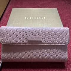 GUCCI グッチ 長財布 マイクログッチシマ ピンク GUCCI グッチ マイクログッチシマ 長財布 ピンク - メルカリ
