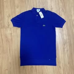 【デッドストック】80s IZOD LACOSTE ポロシャツ USA製 S 青のサムネイル