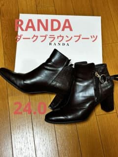 RANDA ダークブラウン クロコ型ブーツのサムネイル