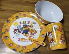 パウパトロール メラミン食器　プレート、ボウル、コップ、フォーク4点セット
