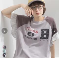 Lupilien ケミカル加工 配色ラグラン カレッジ プルオーバー Tシャツのサムネイル