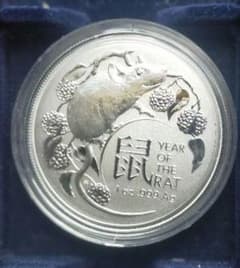 1oz銀貨 Year of the Rat 1ドル 　干支　鼠 1oz銀貨 Year of the Rat 1ドル コイン 干支 鼠 - メルカリ