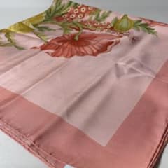2509-46｜美品｜フェラガモ スカーフ サーモンピンク タグあり