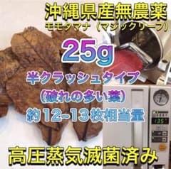 25g 高圧蒸気滅菌済み沖縄県産無農薬モモタマナ半クラッシュ（破れの