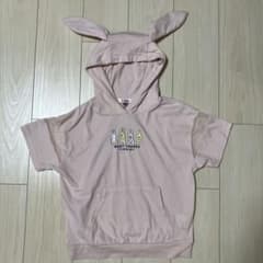 Pinklatte ウサギ耳半袖フードパーカー XXS/140のサムネイル
