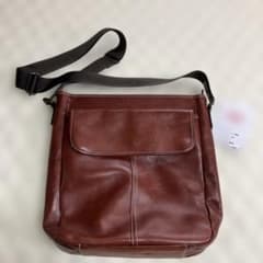美品 PRONAND ブラウンメンズ レザー ショルダーバッグ - メルカリ