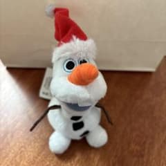 オラフ サンタ帽子付き ぬいぐるみ 約10cm
