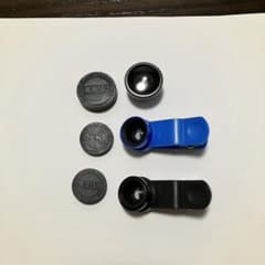 【値下げしました】スマホ用カメラレンズセット クリップ式 3種　巾着袋付きのサムネイル