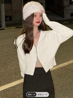 honeyspot ジップスルークロップカーディガンのサムネイル