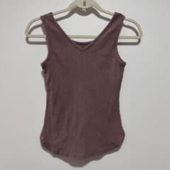 GU リブ2WAYタンクトップ ピンク　S