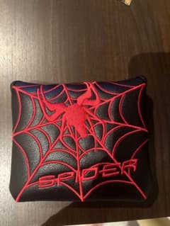 スパイダー パター用ヘッドカバー 黒/赤のサムネイル