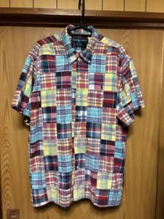 ラルフローレン　アンディキャンプ　半袖パッチワークシャツ　Lサイズのサムネイル