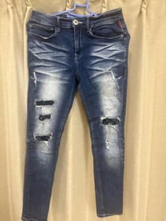 EVOLUTION デニムパンツ ダメージ加工 Mのサムネイル