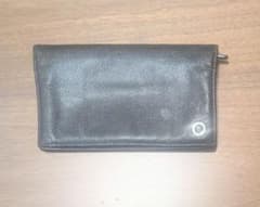 【難あり】ブルガリ 長財布 レザー ブラック×ブルー