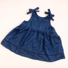 プティマイン  ／デニムワンピース リボン ワンピース  チュニック 70のサムネイル