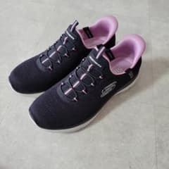 SKECHERS スリッポン スニーカー ブラック ピンクのサムネイル