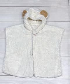 【妖精の森】クマ耳付き　コットン100% バスポンチョのサムネイル