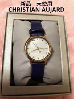 新品 箱付き クリスチャンオジャール 腕時計 レディース 革 ネイビー