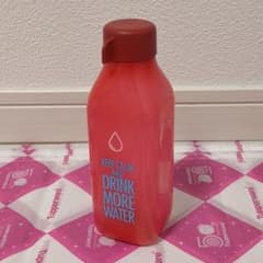 タッパーウェア スクエア エコボトル 500mL レッド 調味料等食品保存に