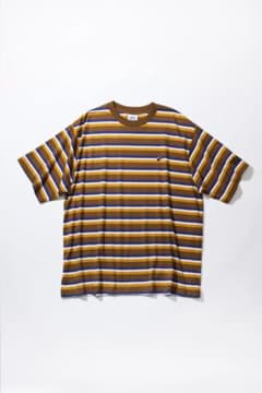 羊文学　ひつじちゃんボーダーTシャツブラウン　Mサイズのサムネイル
