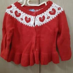 babyGap ハート柄 ニット カーディガン 80cmのサムネイル