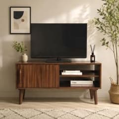 A 新品 AVボード 100cm テレビ台 ラック ローボード モンキーポッド 