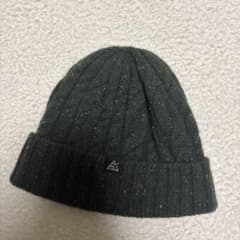 ニット帽 ビーニー ダークグレー ネップのサムネイル