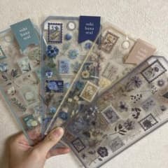 oshi bana seal 押し花シール 4種セットのサムネイル