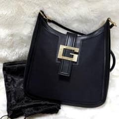 美品✨ GUCCI ワンショルダー バッグ G金具 キャンバス レザー 肩掛け 
