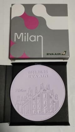 EVA Air (エバー航空)✈️ビジネスクラス　 ミラノ線就航記念 コースターのサムネイル
