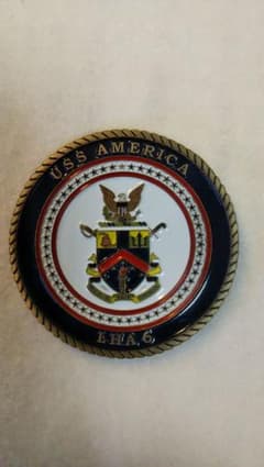 米海軍 佐世保配備 強襲揚陸艦アメリカ 就役記念チャレンジコイン