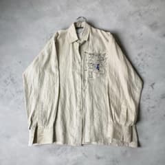 GOOUCH グーチ 長袖シャツ S アイボリー 刺繍 デザインシャツ 古着のサムネイル