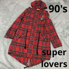 レア 90's super lovers チェック モッズコート 変形 2way - メルカリ