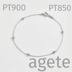 agete PT900 PT850 ダイヤモンド ブレスレット - メルカリ