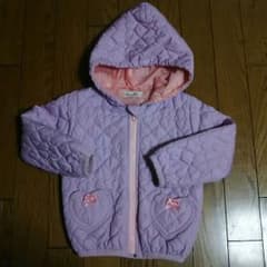 130.【りんごさん専用】アウター 90 女の子 パステル紫×ピンクのサムネイル
