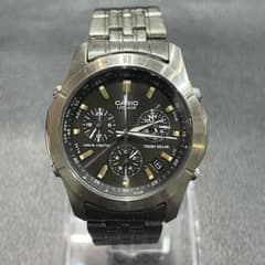 【稼働品】カシオ リニエージ LIW-600 電波ソーラー クロノグラフ チタンのサムネイル